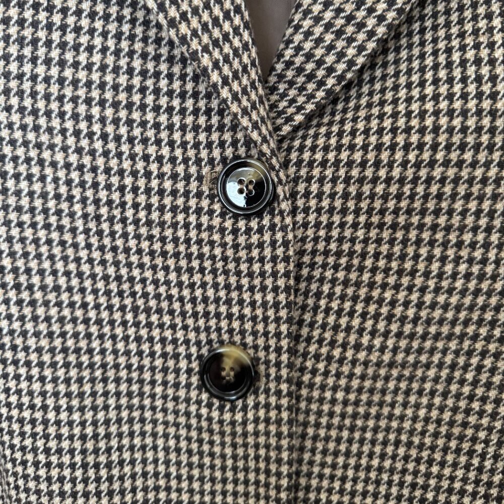 Mango Brown Houndstooth Suit Jacket - image 5